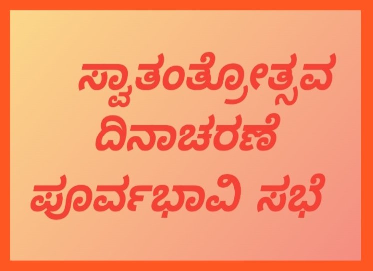 ರಾಯಚೂರು | ಜುಲೈ 31ರಂದು ಸ್ವಾತಂತ್ರೋತ್ಸವ ದಿನಾಚರಣೆ ಪೂರ್ವಭಾವಿ ಸಭೆ