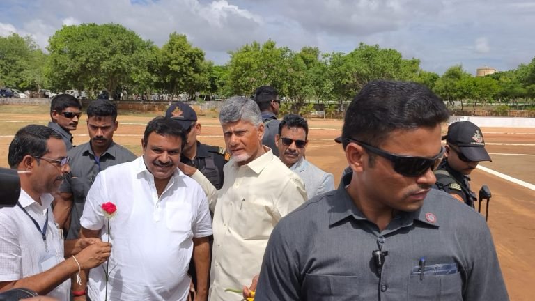 ಆಂಧ್ರ ಪ್ರದೇಶ ಮುಖ್ಯಮಂತ್ರಿ ಎನ್.ಚಂದ್ರಬಾಬು ನಾಯ್ಡು ಅವರಿಗೆ ಸ್ವಾಗತ
