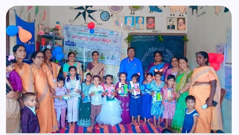 ಹಮಾಲರ ಕಾಲೋನಿ ಅಂಗನವಾಡಿ ಕೇಂದ್ರ-3ರಲ್ಲಿ ಅದ್ದೂರಿಯ ಮಕ್ಕಳ ಘಟಿಕೋತ್ಸವ